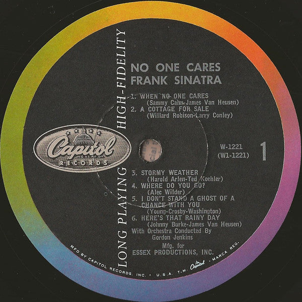 Frank Sinatra : No One Cares (LP, Album, Mono, LA )