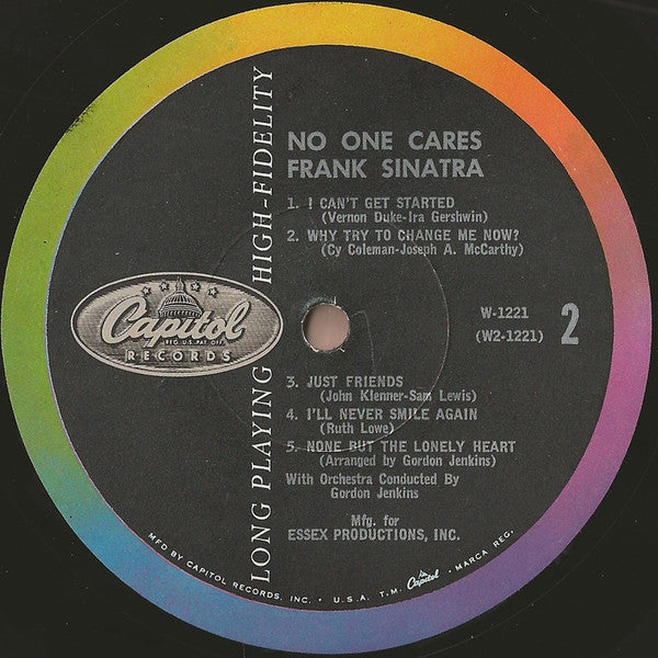 Frank Sinatra : No One Cares (LP, Album, Mono, LA )