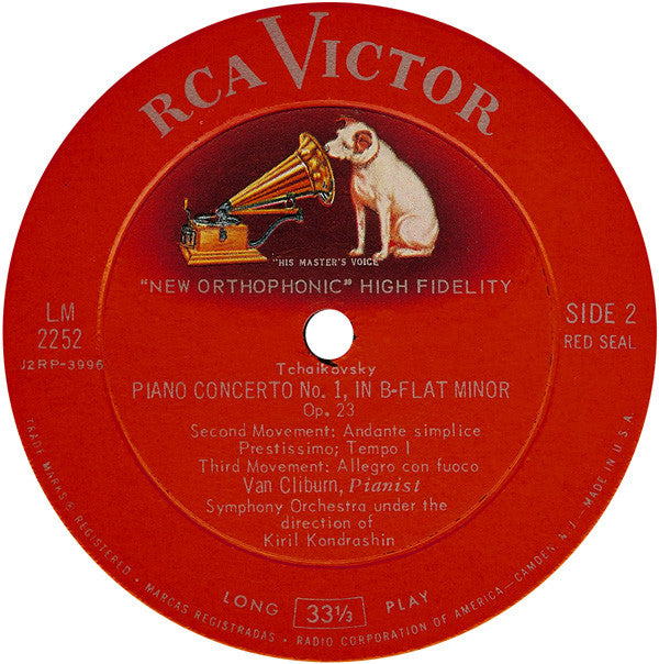 Tchaikovsky*, Van Cliburn, Kiril Kondrashin : Concerto No. 1 (LP, Album, Mono, RP, Ind)