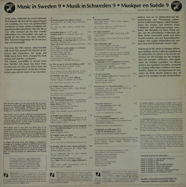 Various : Music In Sweden 9:  Folk Music In Transition (LP, Comp)