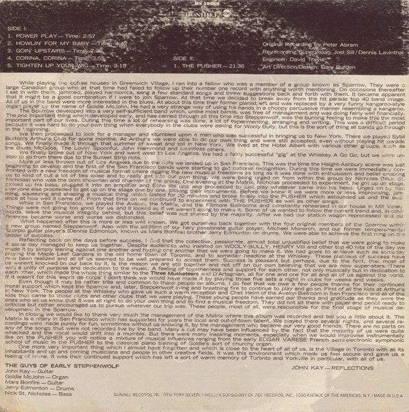 Steppenwolf : Early Steppenwolf (LP, Album, RP)