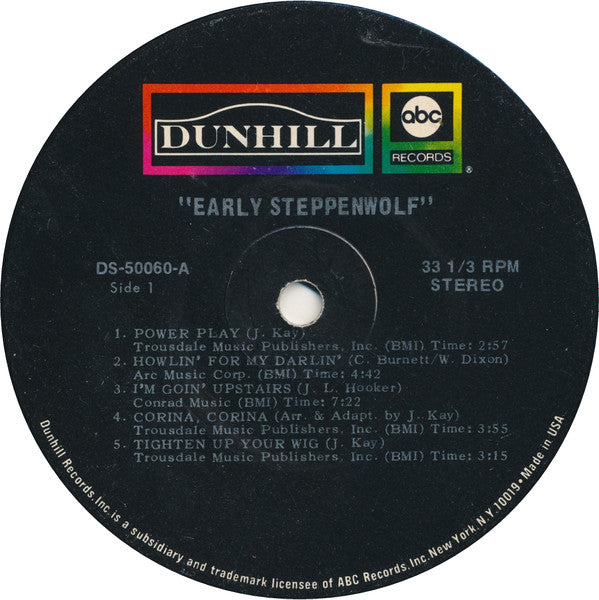 Steppenwolf : Early Steppenwolf (LP, Album, RP)