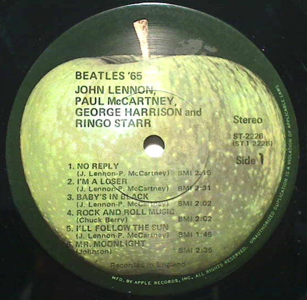 The Beatles : Beatles '65 (LP, Album, RE, Jac)