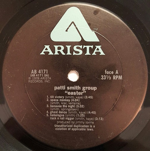 Patti Smith Group : Easter (LP, Album, Pit)