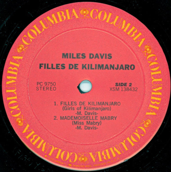 Miles Davis : Filles De Kilimanjaro (LP, Album, RE, Car)