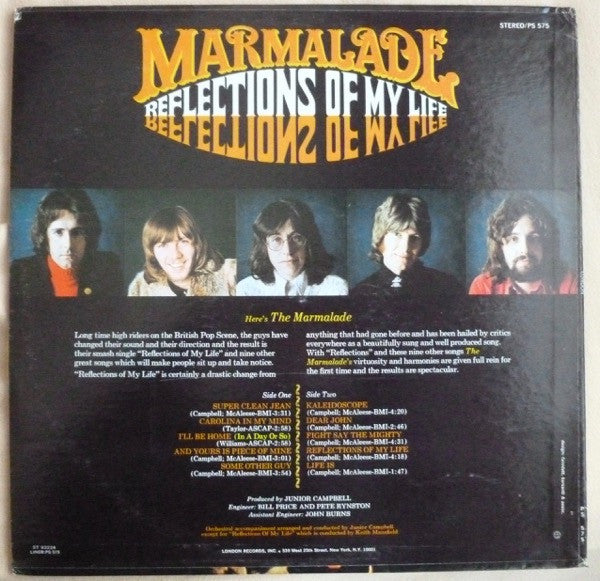 Marmalade* : Reflections Of My Life (LP, Album, Club, Cap)