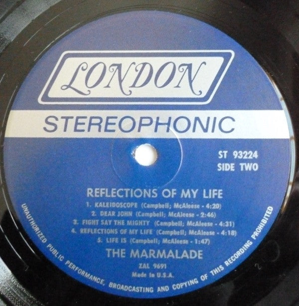 Marmalade* : Reflections Of My Life (LP, Album, Club, Cap)