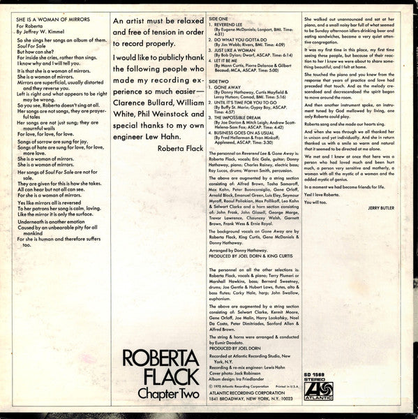 Roberta Flack : Chapter Two (LP, Album, Mon)
