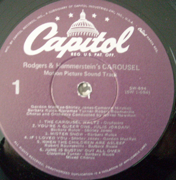 Rodgers & Hammerstein : Carousel (LP, Album, RE)