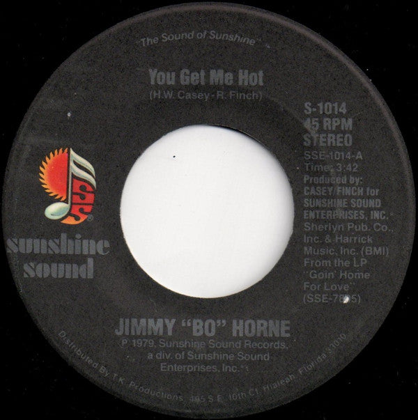Jimmy "Bo" Horne : You Get Me Hot (7")