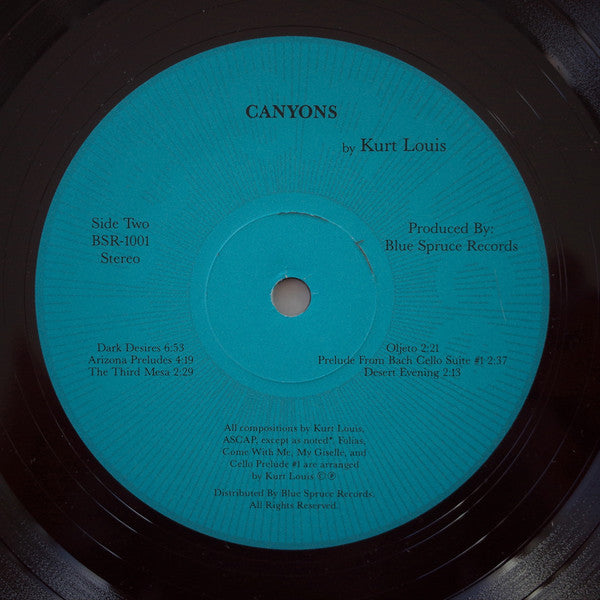 Kurt Louis : Canyons (LP)