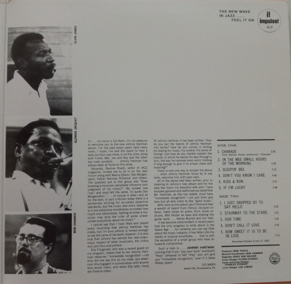 Johnny Hartman : I Just Dropped By To Say Hello (LP, Album, RE, RM, Gat)