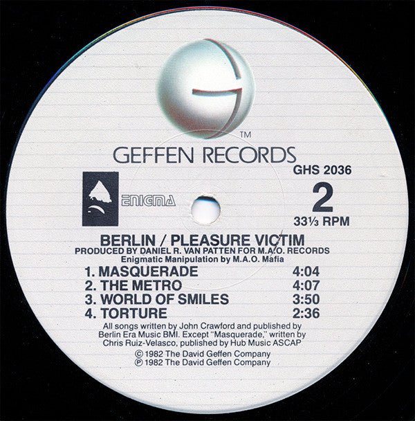 Berlin : Pleasure Victim (LP, Album, RE, Win)