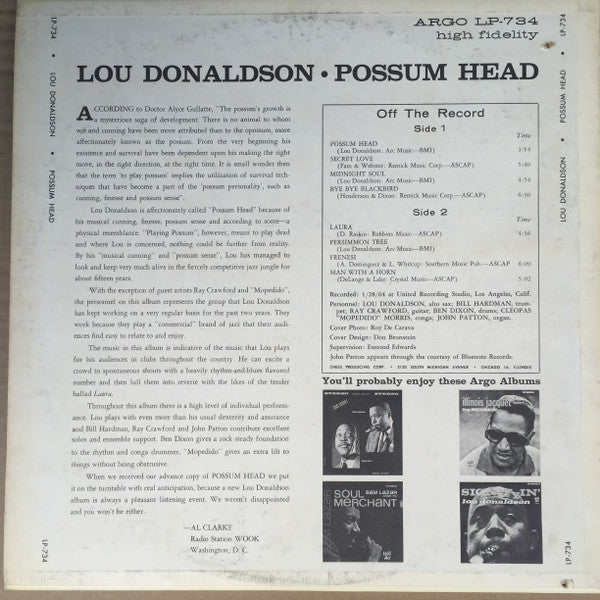 Lou Donaldson : Possum Head (LP, Album)