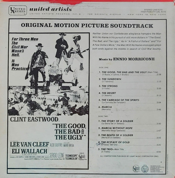 Ennio Morricone : The Good, The Bad And The Ugly • Original Motion Picture Soundtrack (LP, Album, RE, Ter)