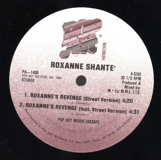 Roxanne Shanté : Roxanne's Revenge (12")