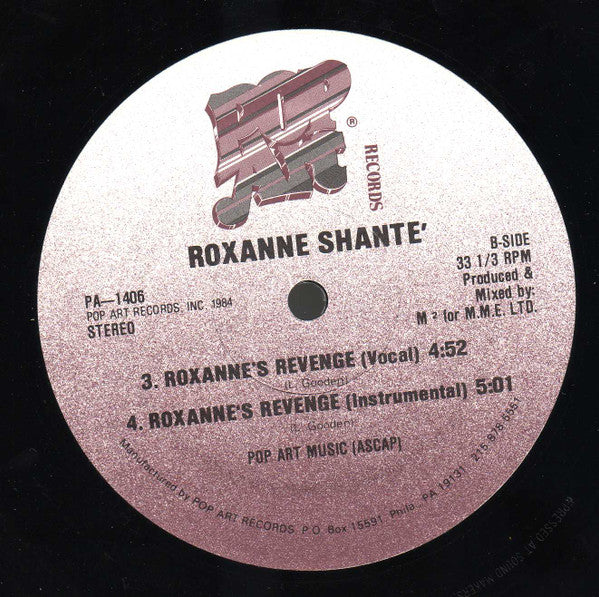 Roxanne Shanté : Roxanne's Revenge (12")