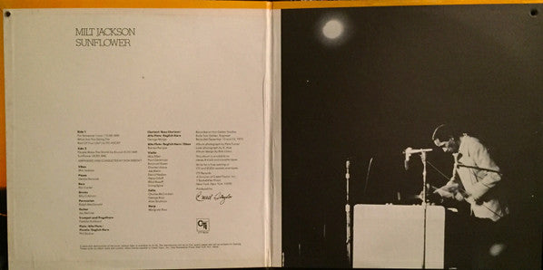 Milt Jackson : Sunflower (LP, Album, Promo, Gat)