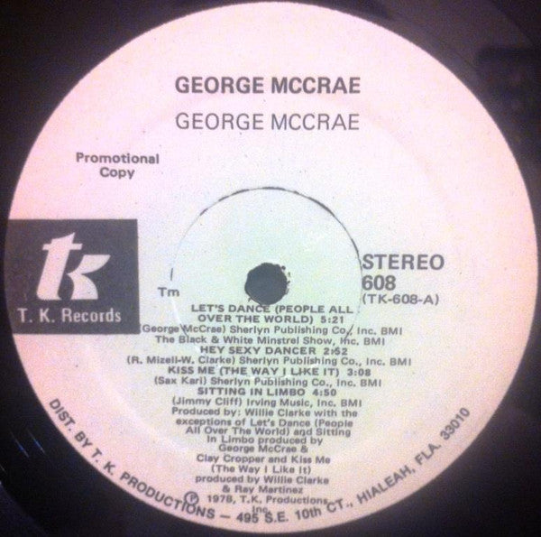 George McCrae : George McCrae (LP, Album, Promo)