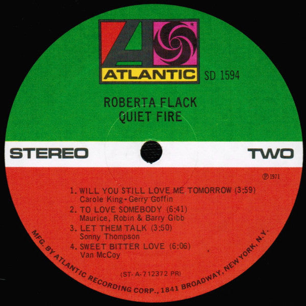 Roberta Flack : Quiet Fire (LP, Album, PR )