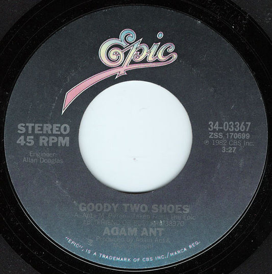 Adam Ant : Goody Two Shoes / Crackpot History (7", Single, Styrene, Ter)