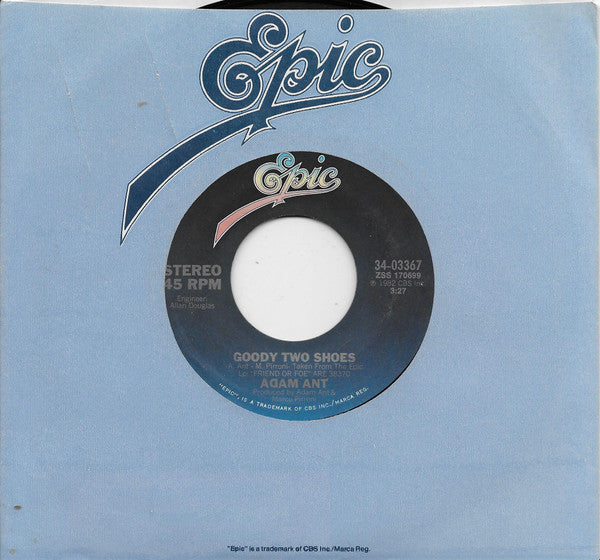 Adam Ant : Goody Two Shoes / Crackpot History (7", Single, Styrene, Ter)