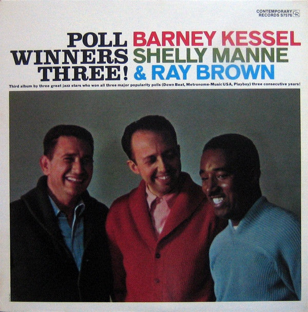 Barney Kessel, Shelly Manne & Ray Brown : Poll Winners Three! (LP, Album, RE)