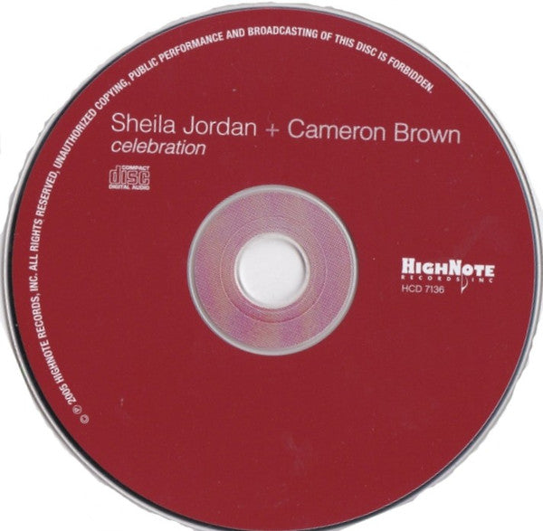 Sheila Jordan + Cameron Brown : Celebration (CD, Album)