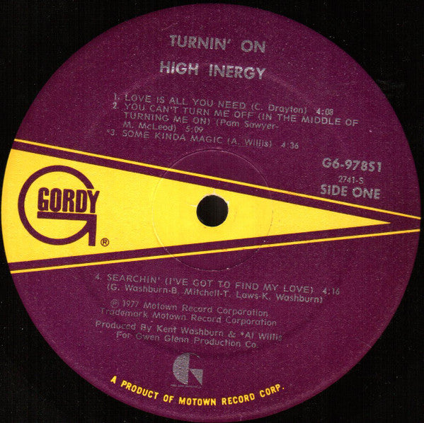 High Inergy : Turnin' On (LP, Album)