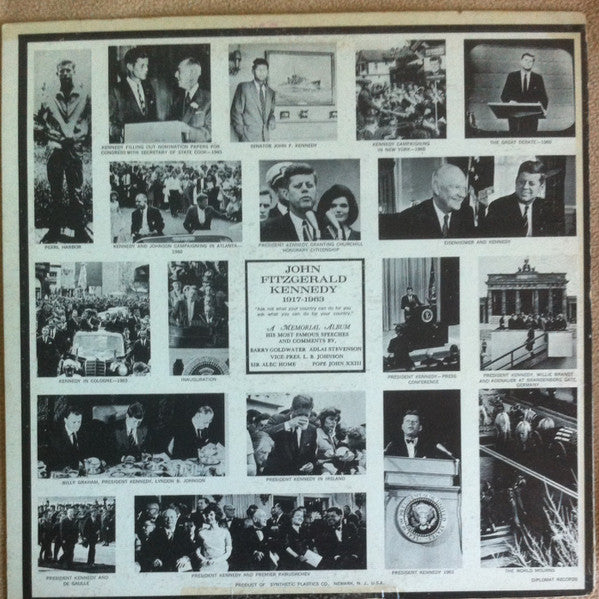John F. Kennedy : John Fitzgerald Kennedy 1917-1963 (A Memorial Album) (LP, Album, Mono, Blu)