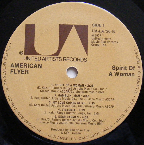 American Flyer : Spirit Of A Woman (LP, Album, Ter)