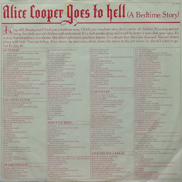 Alice Cooper (2) : Goes To Hell (LP, Album, CSM)