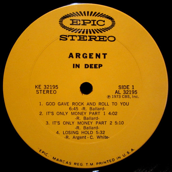 Argent : In Deep (LP, Album, Pit)