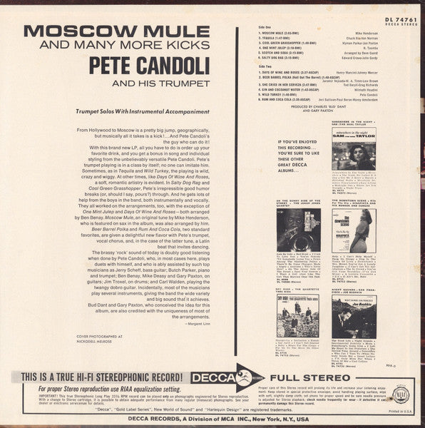 Pete Candoli : Moscow Mule And Many More Kicks (LP)