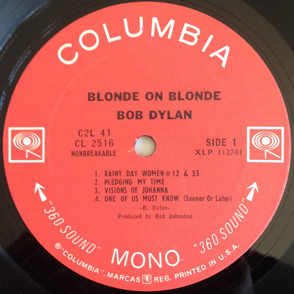 Bob Dylan : Blonde On Blonde (2xLP, Album, Mono, Ter)