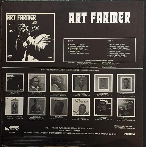 Art Farmer : Art Farmer (LP, Album, Pin)