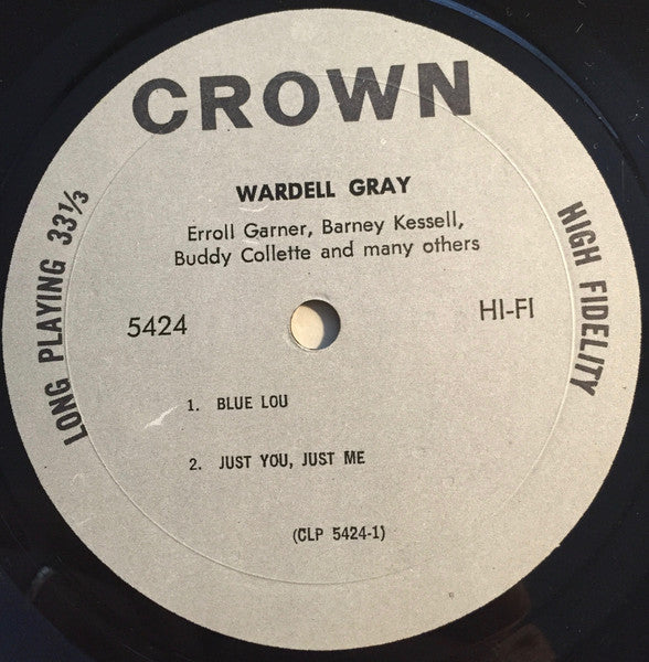 Wardell Gray : Wardell Gray Plus Erroll Garner (LP, Album)