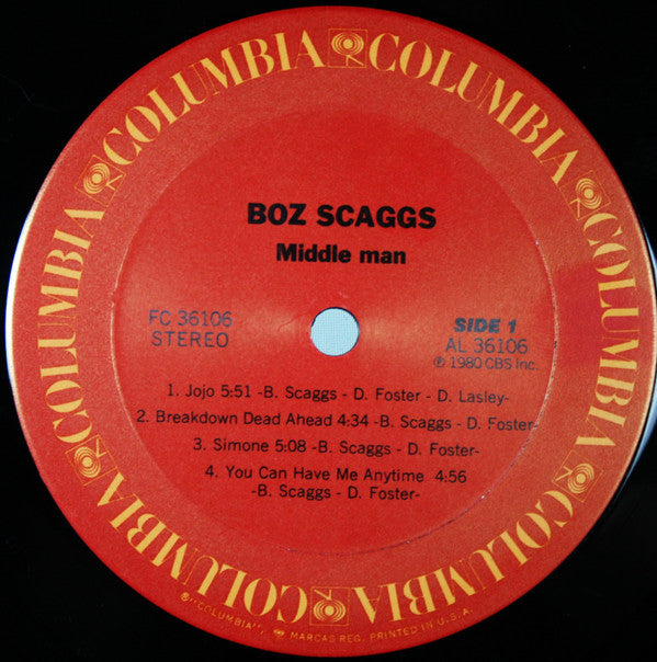 Boz Scaggs : Middle Man (LP, Album)