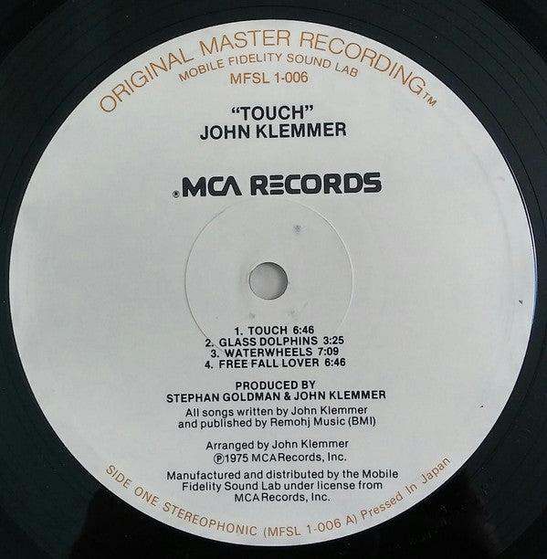 John Klemmer : Touch (LP, Album, Ltd, RE, RM, RP)
