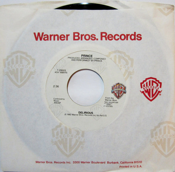 Prince : Delirious (7", Single, Spe)