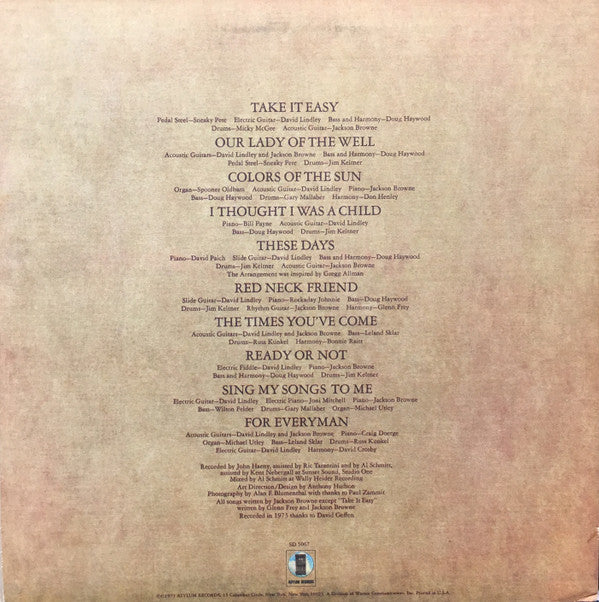 Jackson Browne : For Everyman (LP, Album, RE, SP )