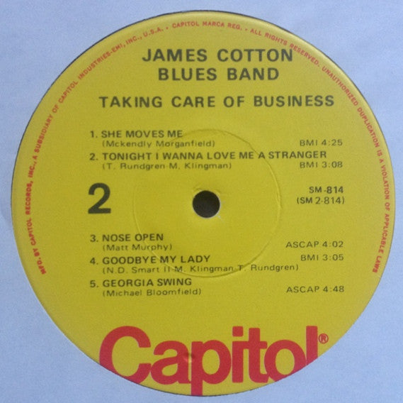 James Cotton Blues Band* : Taking Care Of Business (LP, Album, RE, RP, Jac)