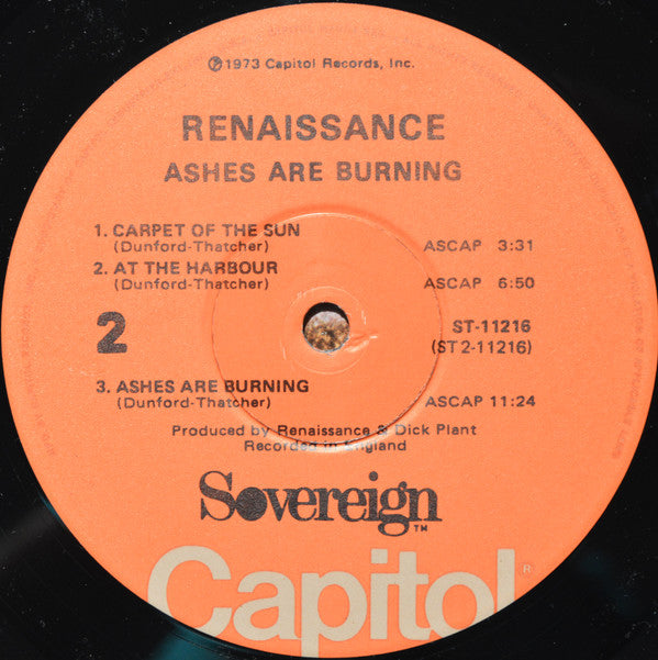 Renaissance (4) : Ashes Are Burning (LP, Album, Win)