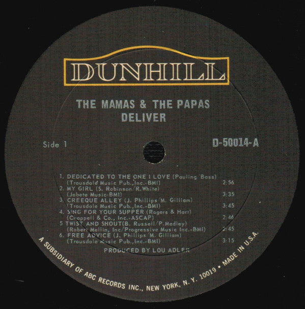 The Mamas & The Papas : The Mamas & Papas Deliver (LP, Album, Mono, RP)