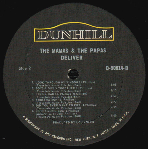 The Mamas & The Papas : The Mamas & Papas Deliver (LP, Album, Mono, RP)