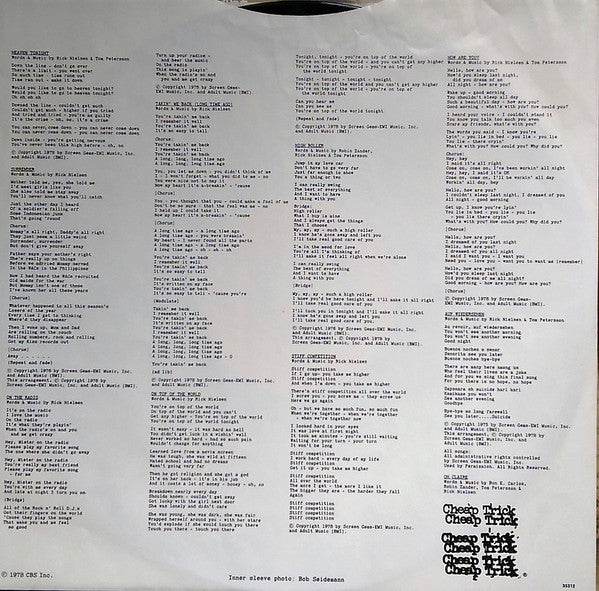 Cheap Trick : Heaven Tonight (LP, Album, San)