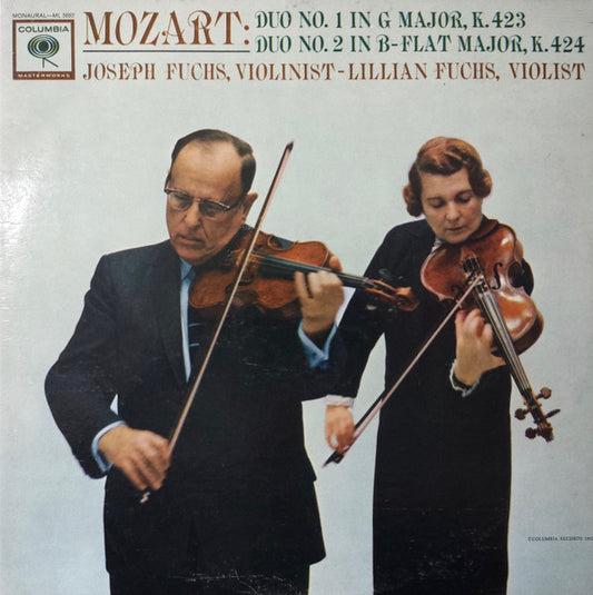 Mozart*, Joseph Fuchs, Lillian Fuchs : Duo N°1 K.423 & Duo N°2 K.424 (LP)