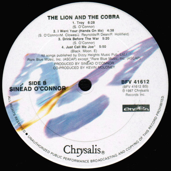 Sinéad O'Connor : The Lion And The Cobra (LP, Album, Car)