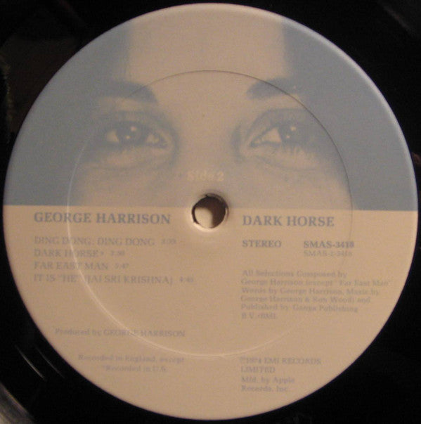 George Harrison : Dark Horse (LP, Album, Gat)