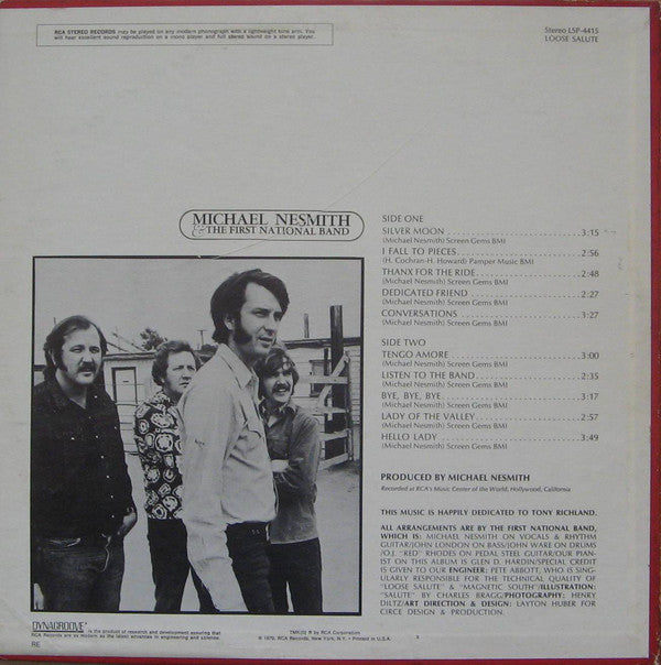 Michael Nesmith & The First National Band : Loose Salute (LP, Album, Ind)